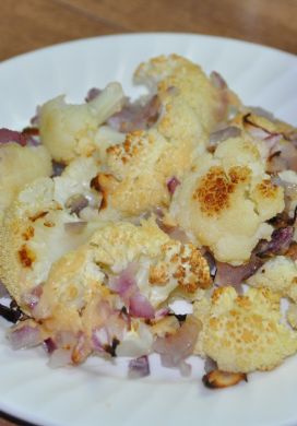 Cheese Crusted Roasted Cauliflower