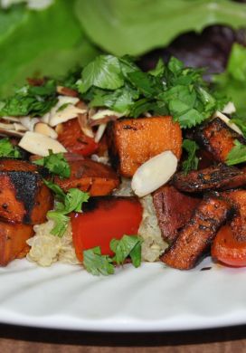 Jamaican Quinoa and Sweet Potatoes 