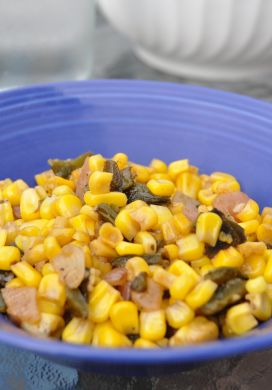 Sauteed Corn with Poblanos 