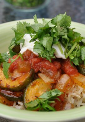 Fajita Zucchini Rice Bowls