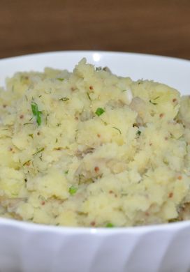 Mustard Dill Smashed Potatoes