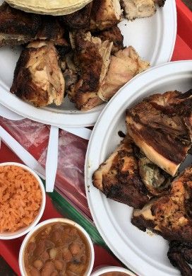 Picture of grilled chicken with rice and beans, El Pollo Rey, Kansas City, Kansas