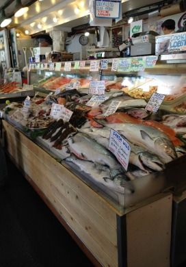 Piles of fish at Pike Place Market