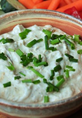 Caramelized Onion and Chive Yogurt Dip