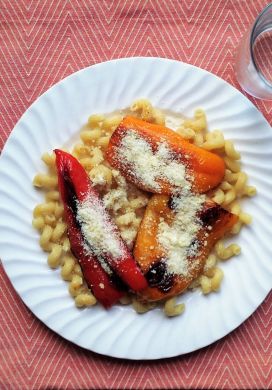 Charred Peppers with Parmesan