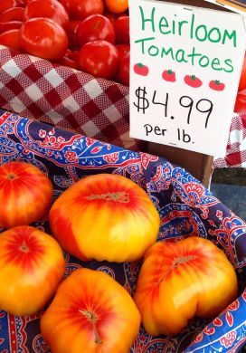 Farmstand heirloom tomatoes