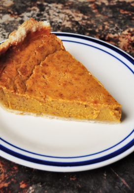 Festal Golden Pumpkin Pie slice