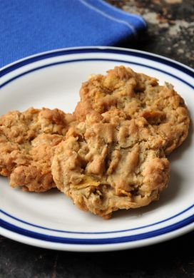 Oatmeal Cornflake Cookies on Plate