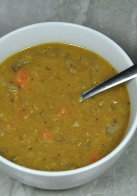 Slow Cooker Vegetarian Pea Soup