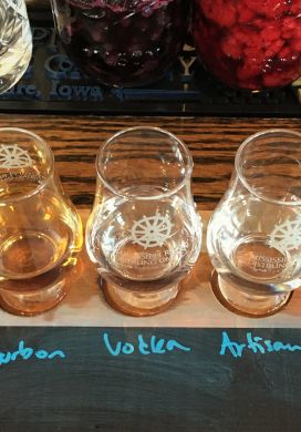 Spirits flight, Mississippi River Distilling Company, Le Claire, Iowa