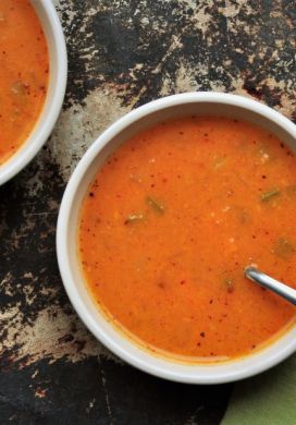 Vegan Sweet Potato Chowder two bowls