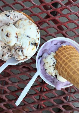 Two bowls of ice cream