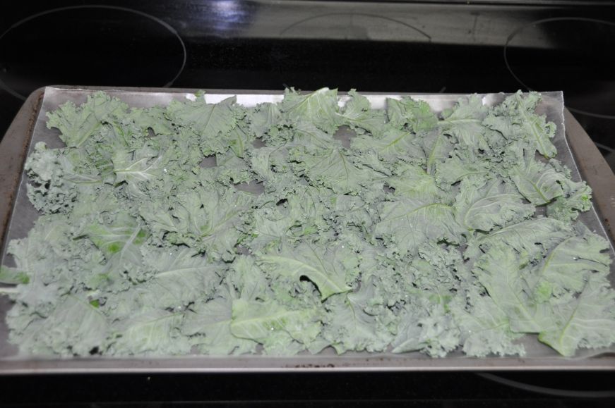 Kale Chips Before Baking