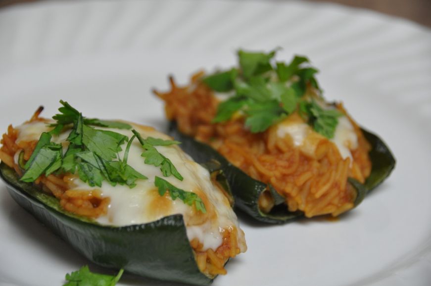 Easy Stuffed Poblano Peppers