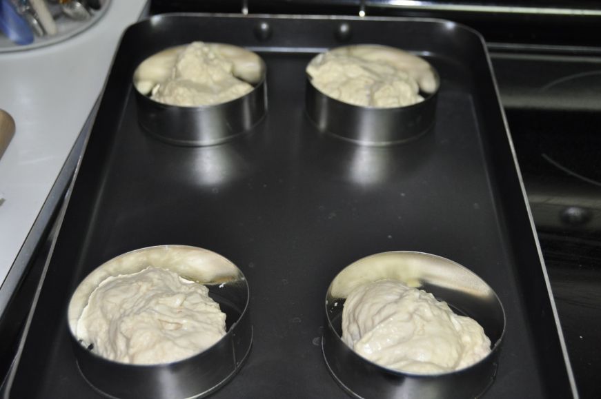 English Muffins on Griddle