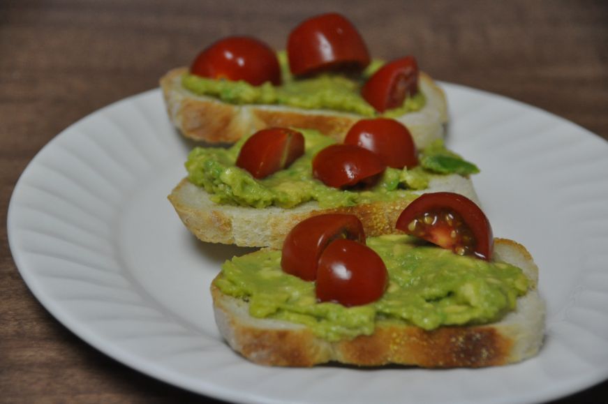 Avocado Tomato Crostini