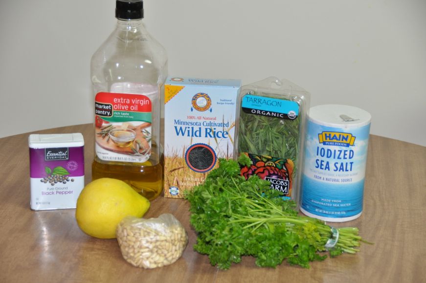 Wild Rice and Pine Nut Salad Ingredients
