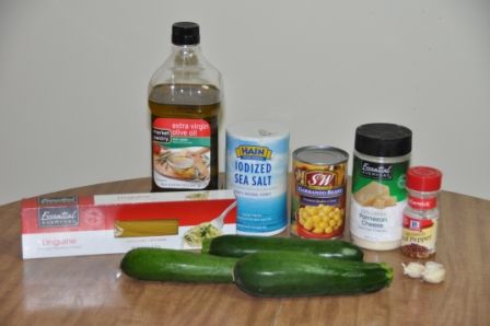 Linguine with Zucchini and Chickpeas