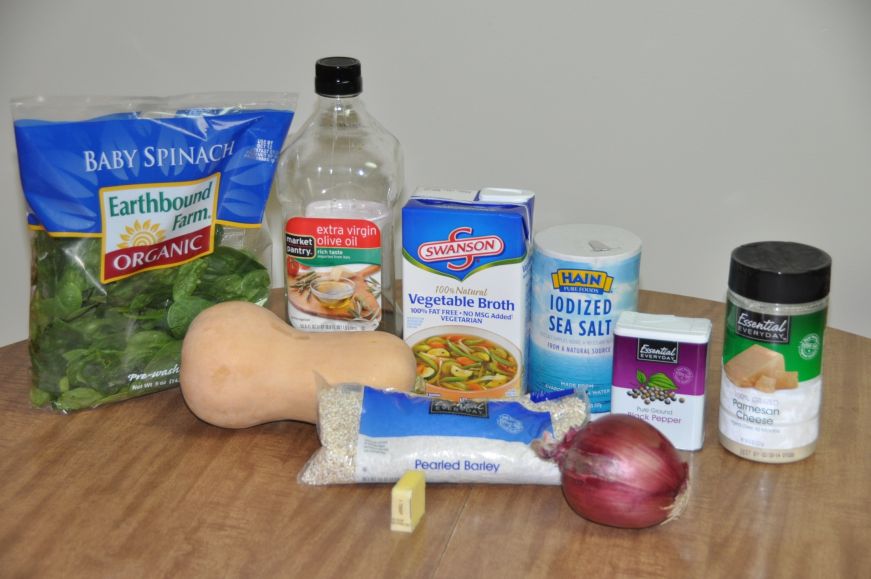 Baked Barley Risotto with Butternut Squash Ingredients