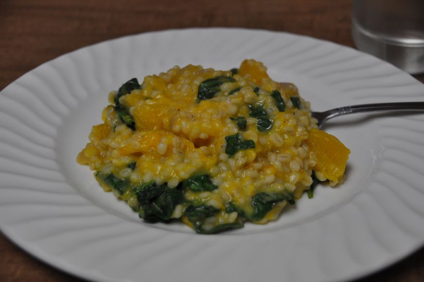 Baked Barley Risotto with Butternut Squash