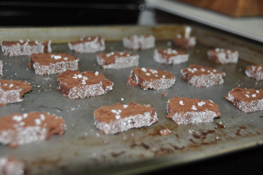 Salted Chocolate Cookies Before Baking