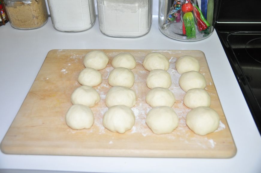 Pretzel Rolls Before Baking