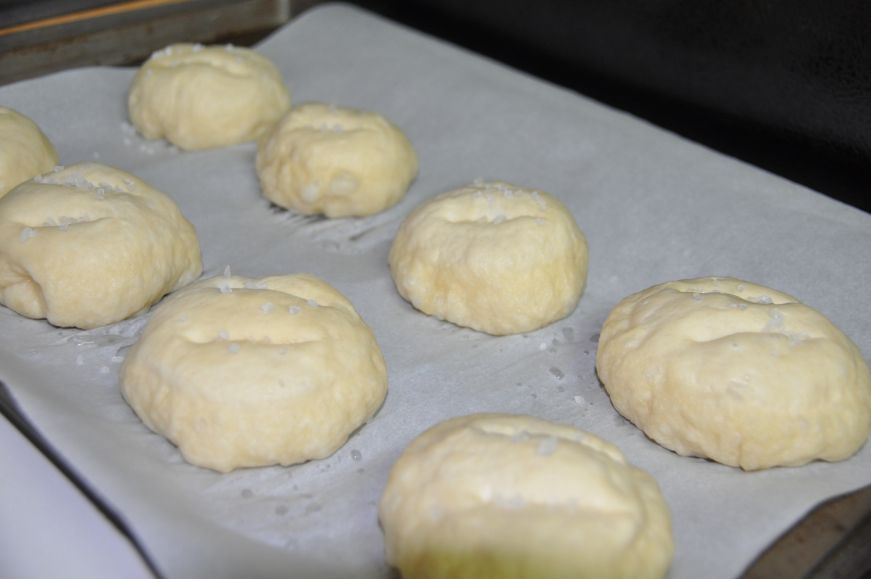 Pretzel Rolls Before Baking