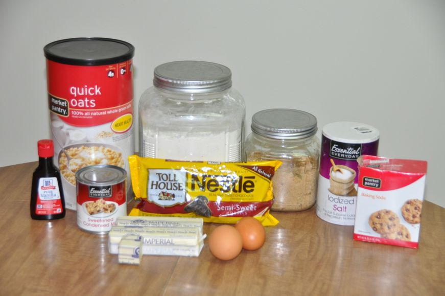 Fudge Oatmeal Bars Ingredients