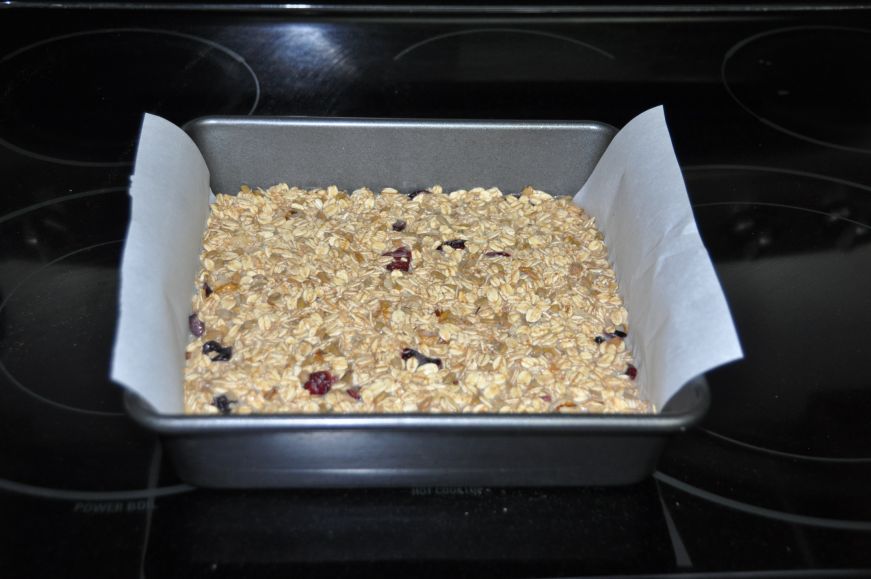 Fruit and Nut Oatmeal Bars Before Baking