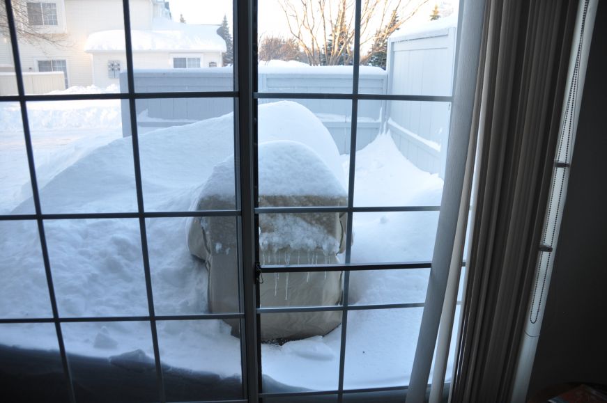 Snow on Patio