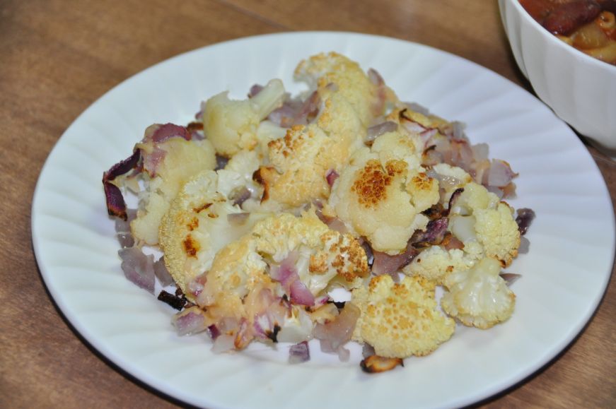 Cheese Crusted Roasted Cauliflower