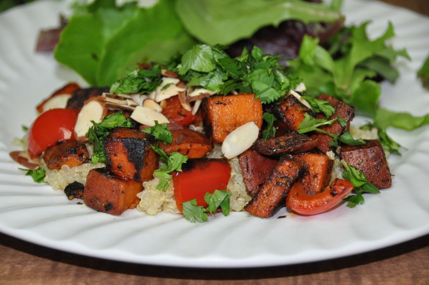 Jamaican Quinoa and Sweet Potatoes 