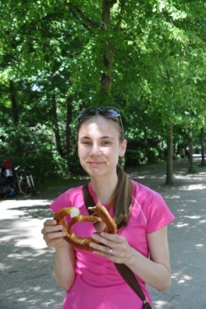 Stacy with Pretzel