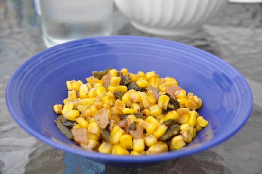 Sauteed Corn with Poblanos 