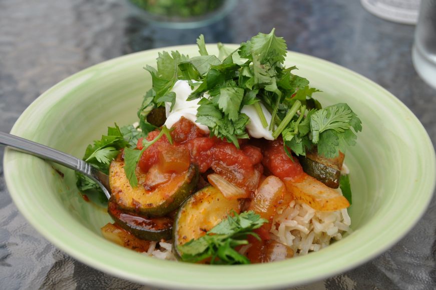 Fajita Zucchini Rice Bowls