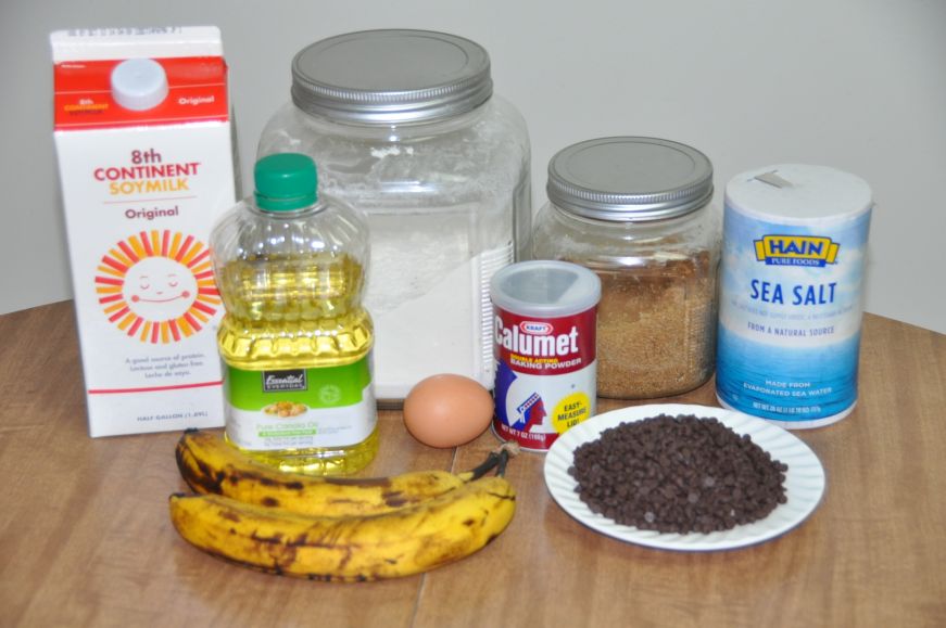 Banana Chocolate Chip Muffin Ingredients