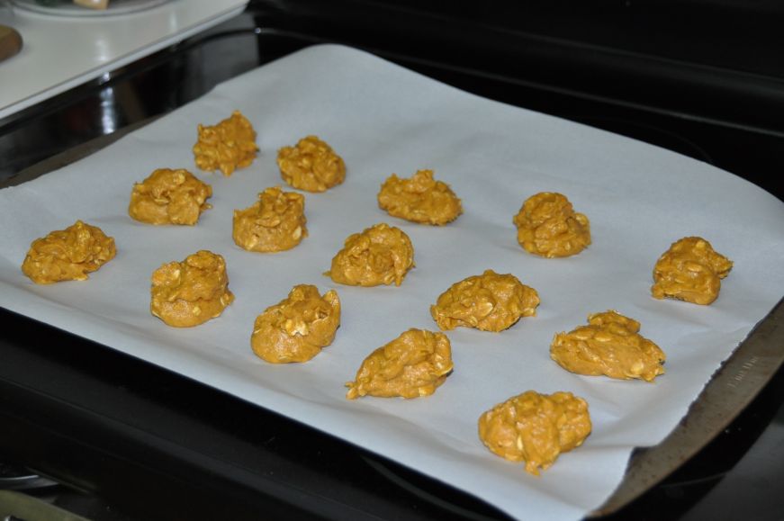 Pumpkin Oatmeal Cookies before baking