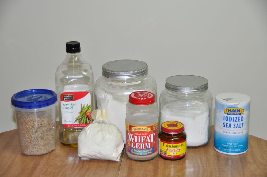 Wheat Germ and Sunflower Bread Ingredients