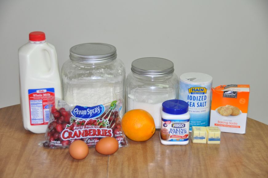 Cranberry-Orange Bread Ingredients