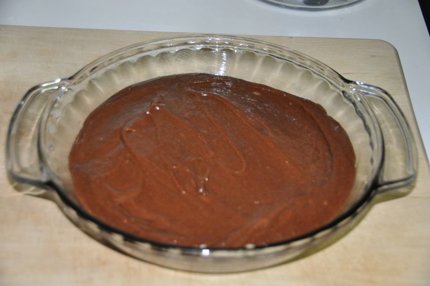 Chocolate Fudge Pie Before Baking
