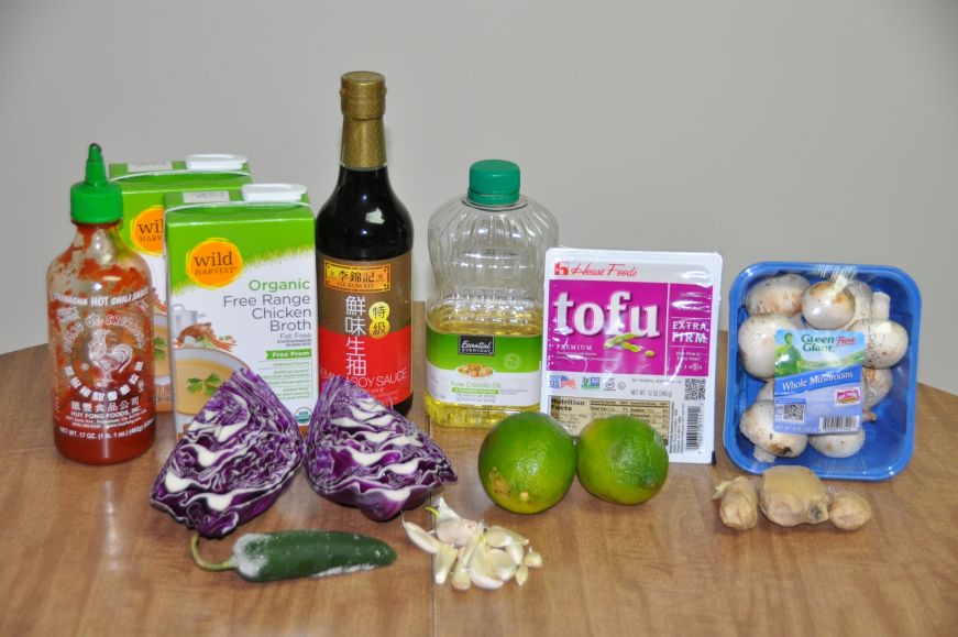 Hot and Sour Tofu Mushroom Soup Ingredients