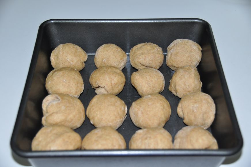 Basic Whole Wheat Rolls Before Rising