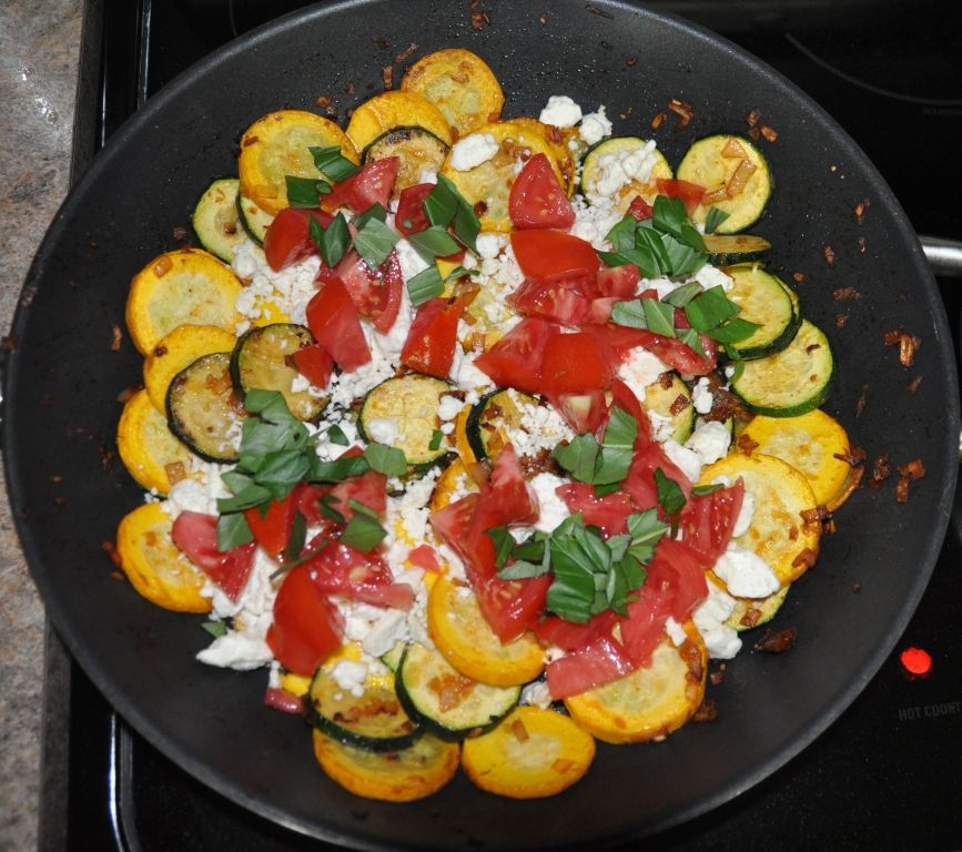 Zucchini with Baked Eggs