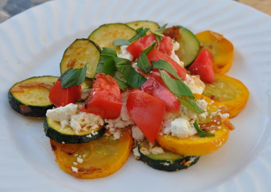 Zucchini with Baked Eggs