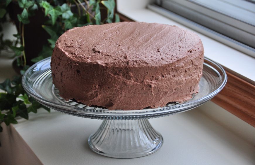 Chocolate Cake with Whipped Cream Frosting