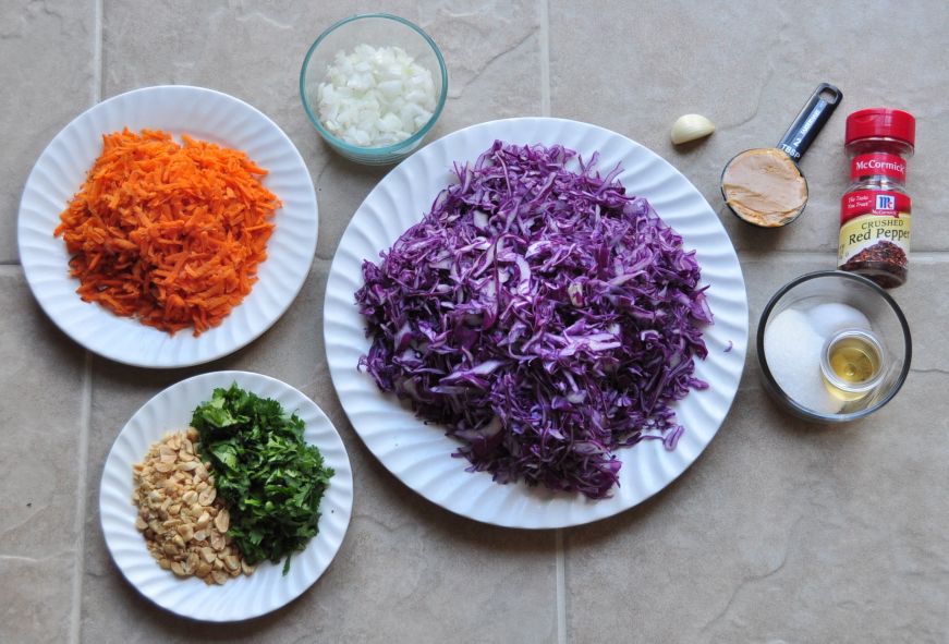 Peanut Coleslaw Ingredients