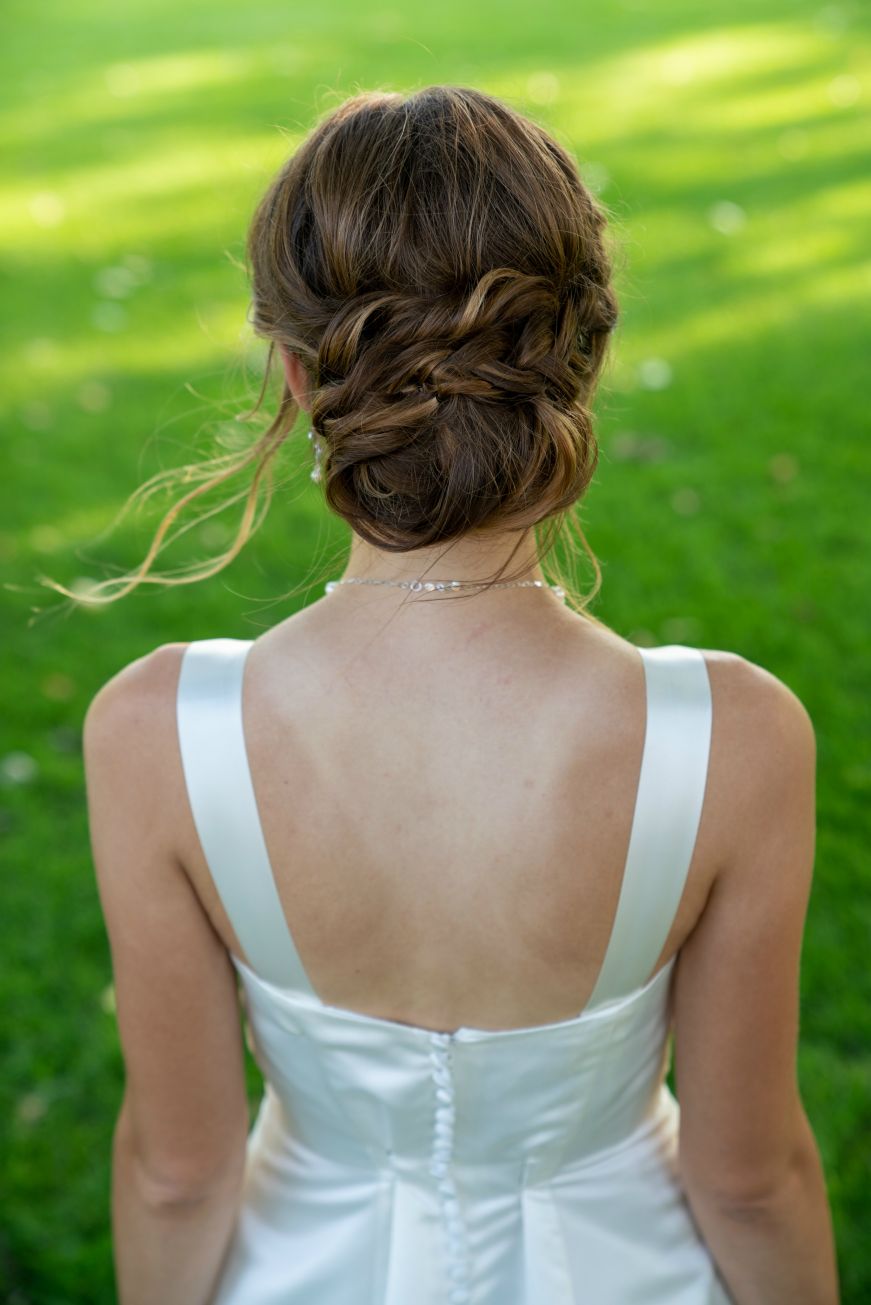 Back view of Stacy's updo