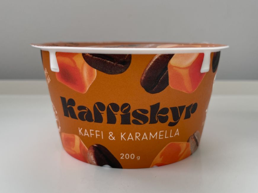 Individual cup of Arna Kaffiskyr Kaffi & Karamella