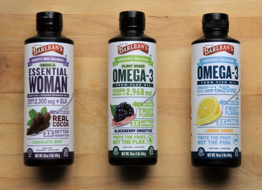 Barlean's Seriously Delicious Omega-3s in bottles