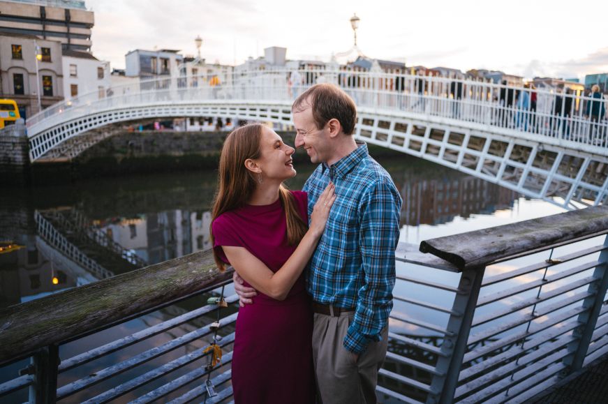 Stacy and Mike at Ha'Penny Bridge, Dublin